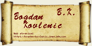 Bogdan Kovlenić vizit kartica